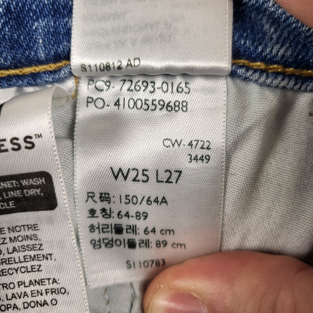 Levis Ribcage Straight Ankle Jean W25 L27 High Rise Button Fly 72693 Medium Wash - Picture 9 of 13